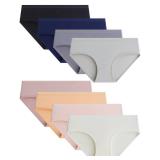 Adorel Teen Girls Underwear Cotton Panties Briefs Solid Color Pack of 8 Solid Color 11-12 Years (Manufacturer Size M) - Retail: $20