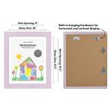 Kids Artwork Frame Changeable (Lilac) - Magnetic Door Holds 100 Art Pieces - 8.5x11 Letter Size Display with Mat or 10x12.5 Without Mat - My Mini Masterpiece - Retail: $20