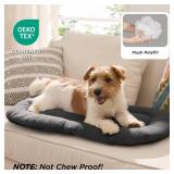 Bedsure Washable Dog Crate Pad for Small Dogs, Anti-Slip Puppy Kennel Dog Bed for Crate - Ultra Soft Fleece Flat Thin Pet Mat (Not Chew Proof), Grey 23\x17\in - Retail: $14in