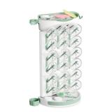 Momcozy DIY Larger Bottle Drying Rack for 18 Bottles, Space Saving Countertop Vertical Rack with Brushes Holder, Detachable Travel Bottle Rack for Baby Accessories and Pump Parts - Retail: $49