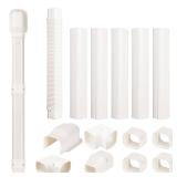 BEWAVE 3\ 10 Ft Mini Split Line Set Cover Kit, Decorative PVC Tubing Cover Kit for Mini Split Air Conditioners and Heat Pumps - Retail: $30in