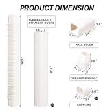 BEWAVE 3\ 10 Ft Mini Split Line Set Cover Kit, Decorative PVC Tubing Cover Kit for Mini Split Air Conditioners and Heat Pumps - Retail: $30in