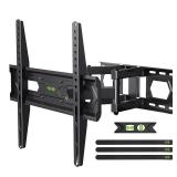 USX MOUNT TV Wall Mount for 32-65 inch Flat ScreenLED4K up to 110lbs, Full Motion TV Mount Bracket with Swivel and Tilt Articulating Dual Arms, Max VESA 400x400mm, Fits 1216\ Wood Studs - Retail: $28i