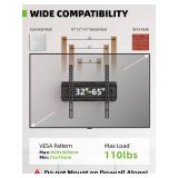 USX MOUNT TV Wall Mount for 32-65 inch Flat ScreenLED4K up to 110lbs, Full Motion TV Mount Bracket with Swivel and Tilt Articulating Dual Arms, Max VESA 400x400mm, Fits 1216\ Wood Studs - Retail: $28i