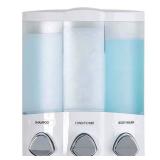 Better Living Products, White 76354 Euro Series TRIO 3-Chamber Soap and Shower Dispenser - Retail: $35