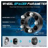 5x4.5 2 inch Wheel Spacers 82.5mm Bore for Ford Mustang Ranger Explorer, Dodge Dakota, 12\-20 Studs 5 Lugs Wheel Adapters fits Jeep Wrangler TJ YJ TJ XJ MJ KJ KK ZJ, 50.8mm Thick 5x114.3mm, Set of 4 -