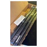 Zeerobee Curtain Rods for Windows 66 to 120, Black Curtain Rod, Adjustable 1 Inch Heavy Duty OutdoorIndoor Modern Drapery Pole, 32\-120\in - Retail: $25in