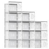 SEE SPRING X-Large Shoe Storage Box Fit Size 11, Clear Plastic Stackable Shoe Organizer for Closet, Space Saving Sneaker Shoe Rack Containers Bins Holders for Entryway, Under Bed, 12 Pack Clear - Reta