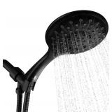 Wellness and Co Aquarius Oil Rubbed Bronze Shower Head with Handheld Spray and Extra Long Hose, Modern Style, 6 Settings, 4.9\ Width, 56 Nozzles, 2.5 GPM - Retail: $1,806in