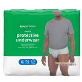 Amazon Basics Incontinence Underwear for Men, Maximum Absorbency, X-Large, 16 Count (1 Pack) - Retail: $12