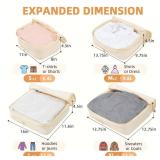 BAGAIL 4 Set6 Set8 Set Compression Packing Cubes Travel Accessories Expandable Packing Organizers (Square Mesh, 06-Beige) - Retail: $50