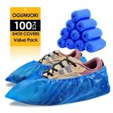 Shoe Covers Disposable Non Slip -100 Pack(50 pairs) 15.7ftft Hygienic Waterproof Foot Booties Covers Recyclable Shoe Booties Covers for Indoors, Fits Up to US Menfts 11 and US Womenfts 13 - Retail: $8