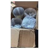 Premium Gold and Silver Rimmed Clear Plastic Cups - Bulk Set approx. 100 cups - Retail: $15