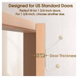 CHAUNCEY HOME Over The Door Hooks Hanger, No Assembly Required, Fit 1 34\ Door, Wreath Garland Hanger, Super Heavy Duty Metal Twin Hooks, Bathroom Accessories and Coat Towel Rack, 2 Pack Matte White -
