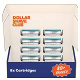 Dollar Shave Club | 4 Blade Razor Refills (8 Pack) | Swift Rinse Blades for Longer and Thicker Hair - Retail: $16