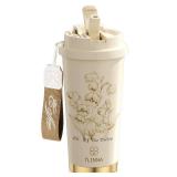 Ceramic coating Lined 100percent Leakproof 316 Stainless Steel Vacuum Insulated Tumbler with Lid and Straw for Water, Iced Tea or Coffee, Smoothie and More - Retail: $10