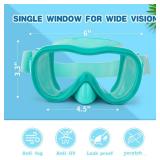 Kids Swim Goggles, Anti-Leak Snork Goggles with Nose Cover and Elastic Fabric Strap, UV Protection Swimming Goggles for Kids Boys Girls - Retail: $10