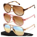livho Trendy Polarized Aviator Sunglasses Women Men, Retro Sun Glasses for Women Men 2025, Oversized UV Protection Shades - Retail: $28