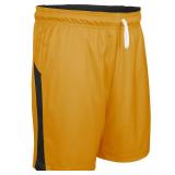 CHAMPRO Menfts Standard Swish Reversible Basketball Shorts, Gold, Black 3XL - Retail: $25