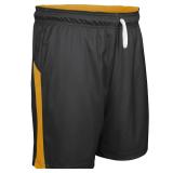 CHAMPRO Menfts Standard Swish Reversible Basketball Shorts, Gold, Black 3XL - Retail: $25