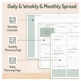 Undated 2025 Planner, Forvencer B5 Daily Weekly and Monthly Planner 2025-2026, 12 Months Calendar Agenda Planner Organizer Notebook, Simplified Large Schedule Book for Men Women, 7\ x 10\in - Retail: 