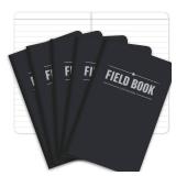 Elan Publishing Company Field NotebookPocket Journal - 3.5\x5.5\in - Black - Lined Memo Book - Pack of 5 - Retail: $11in