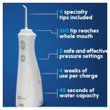 Waterpik Cordless Pearl Rechargeable Portable Water Flosser for Teeth, Gums, Braces Care and Travel with 4 Flossing Tips - ADA Accepted, WF-13 White, Packaging May Vary - Retail: $70