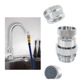 34 Inch GHT thread Garden Hose Adapter with Aerator, 360 Degree Swivel Faucet to Garden Hose Adapter,Sink Garden Hose Attachment Connection for Bathroom Kitchen - Retail: $10
