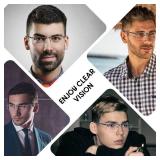 KONHAGO Blue Light Blocking Reading Glasses for Men, Half Frame Metal Readers Spring Hinge Eyeglasses Anti EyestrainGlareUV - Retail: $23