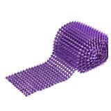 uxcell 1 Yard Sew Stitch on Cone Spikes Studs, 12Rows Plastic Flat Back Spike Rivet Punk Trim Ribbon for DIY Clothing, Bags, Shoes Decoration, Purple - Retail: $15