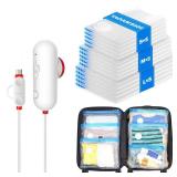 VMstr 15 Pack Travel Vacuum Storage Bags with USB Pump, Vacuum Packing Seal for Luggage and Suitcase, Space Saver for Clothes and Clothing Travel - Retail: $40
