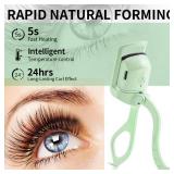 Heated Eyelash Curler, Fast Heat up Within 5s, 24 Hours Long Lasting, Rechargeable Electric Eyelash Curler, Temperature Control, Safe Anti-Burn Eyelash Curlers, Quick Natural Curling Eye Lashes - Reta