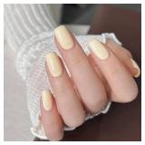 GAOY Pastel Yellow Gel Nail Polish, 16ml Soak Off Gel Polish, UV Light Cure for Nail Art DIY Manicure at Home, 3145 Lemon Creme - Retail: $5
