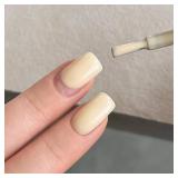 GAOY Pastel Yellow Gel Nail Polish, 16ml Soak Off Gel Polish, UV Light Cure for Nail Art DIY Manicure at Home, 3145 Lemon Creme - Retail: $5