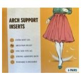Zucnana Extra Soft Gel Arch Support Inserts - 6 Pairs (2 Clear, 2 Black, 2 Tan) - Retail: $12