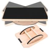 Balance Board Wooden Wobble Board for Adults Anti-Slip Board for Physical Therapy and Core Strength, Ideal Balance Board for Standing Desk with Ankle Support - Retail: $22