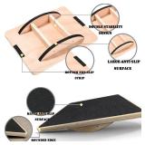 Balance Board Wooden Wobble Board for Adults Anti-Slip Board for Physical Therapy and Core Strength, Ideal Balance Board for Standing Desk with Ankle Support - Retail: $22