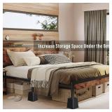 Lufia Bed Furniture Risers 4 Inch Heavy Duty Bed Lifts Risers for Sofa, Table, Couch, Chair or Desk, Set of 4 Bed Lifts (4 inch) - Retail: $26