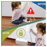 Power Strip Cover and Outlet Cover Box - Effectively Baby Proofs Power Strip on Floor or Wall, Protects Small Hands and Fingers, Cover Box and Outlet Cover Box - Retail: $25