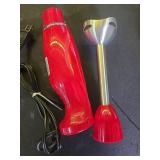 OVENTE Immersion Hand Blender, 300W Electric Handheld Portable Stick Mixer with 2 Mixing Speed and Stainless Steel Blades for Effortless Blending Smoothies, Shakes, Puree or Baby Food, Red HS560R - Re