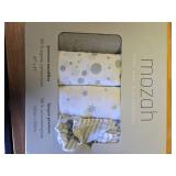 MOZAH Organic Muslin Swaddle Blankets - Baby Extra Large 47x47 inches - Baby Swaddle Blanket - Stars, Stripes, Dots, Grey - Unisex Muslin Blankets Girl or Boys
