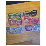 Eyekepper Metalless Screwless Spring Hinge Reading Glasses for Women - 6 Pack Oversize Butterfly Ladies Readers +0.50 - Retail: $30
