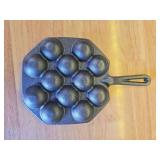 Anxingo Cast Iron Takoyaki Pan - 12 Hole Heavy Duty Square Cooking Plate Octopus Ball Maker 1.5\ Half Sphere Takoyaki Maker for Baking Cooking - Retail: $26in