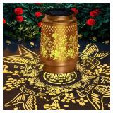 Hummingbird Solar Lanterns Outdoor Waterproof, Hanging Solar Lights Garden Decor, Metal Garden Lights for Yard, Patio, Lawn, Landscape, Gifts for Women Mom Grandma, Mothers Day - Retail: $19