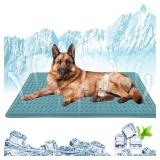 GOLOPET Large Dog Cooling Mat,34×23 in Thicken and Comfortable Cooling Mat for Extral Large Dogs,Silicone Anti-Slip and Foldable,Ice Cool Fabric,Suitable for On Indoorand Outdoor Floor, Car Seat - Re