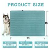 GOLOPET Large Dog Cooling Mat,34×23 in Thicken and Comfortable Cooling Mat for Extral Large Dogs,Silicone Anti-Slip and Foldable,Ice Cool Fabric,Suitable for On Indoorand Outdoor Floor, Car Seat - Re