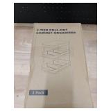 A 3-Tier Pull-Out Cabinet Organizer - 2 Pack - Retail: $25