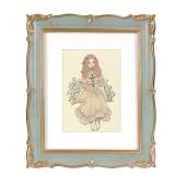 PHAREGE Vintage Picture Frame 8x10 Mint Green Gold, 8 by 10 Ornate Decorative Antique Frame with Mat for 5x7 Photo, Fancy Matted Frame for Desktop or Wall, Horizontal or Vertical - Retail: $23