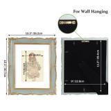 PHAREGE Vintage Picture Frame 8x10 Mint Green Gold, 8 by 10 Ornate Decorative Antique Frame with Mat for 5x7 Photo, Fancy Matted Frame for Desktop or Wall, Horizontal or Vertical - Retail: $23