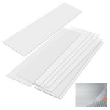Barydat 8 Pcs Frosted Plastic Shelf Liner Waterproof Non Adhesive Shelf Mats for Wire Shelves Strength Wire Shelving Cover for Kitchen Shelving Unit Pantry Cabinet Storage (Clear,16 x 72 Inch) - Retai
